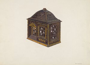 Boligsparebank, ca. 1940. av William O. Fletcher