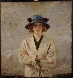 Jente i en blå hatt, 1912