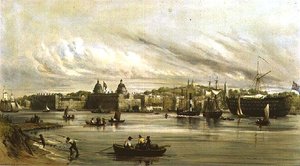 Greenwich and the Dreadnought (litho) av William Parrott