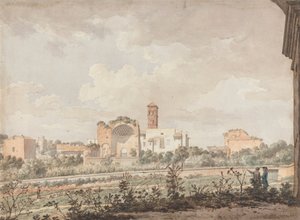 Venus- og Roma-tempelet fra Colosseum av William Pars
