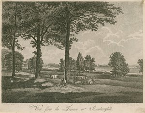 Utsikt fra terrassen til Strawberry Hill, London