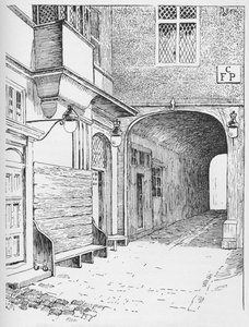 Inngangen til Speakers Ward slik den så ut før brannen, c1897