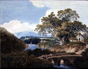 Devonshire Landscape, ca. 1780 (gouache på papir)