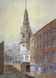 Church of St Bride, Fleet Street, City of London, c1815