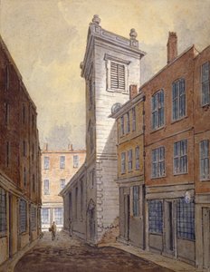 Church of St George Botolph Lane fra George Lane, City of London, c1813