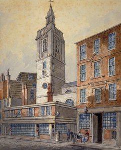 Utsikt over St Dionis Backchurch, City of London, 1815. av William Pearson