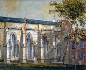 Utsikt over Temple Church, London, c1810. av William Pearson