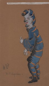 Caterpillar kostymedesign for Alice-in-Wonderland, 1915.