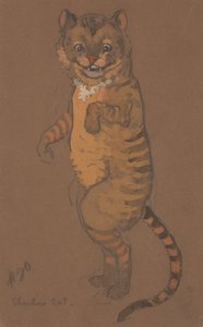 Cheshire Cat-kostymedesign for Alice-in-Wonderland, 1915.