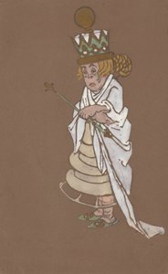 White Queen kostymedesign for Alice-in-Wonderland 1915.