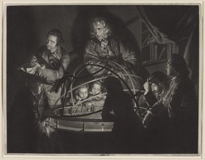 En filosof holder en forelesning i Orrery, etter Joseph Wright fra Derby (1734–97)