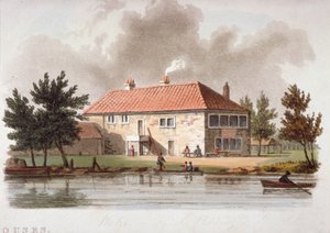 The Mitre Tavern på Paddington Canal, London, c1810.