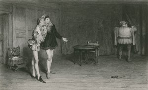 Prins Henrik, Points og Falstaff, kong Henrik IV, første del av William Quiller Orchardson
