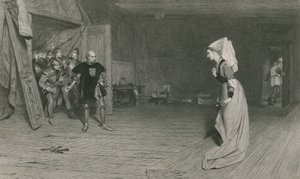 Talbot og grevinnen av Auvergne, kong Henry VI, første del av William Quiller Orchardson