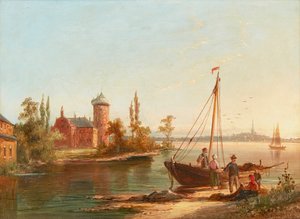 Zandoorp (olje på lerret) av William R. Dommersen