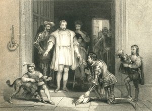 'Bolingbrokes falske hyllest til Richard II., på Flint Castle', 1836