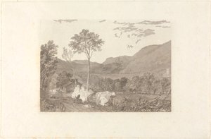 Hornby Castle fra Tatham Church av William Radclyffe