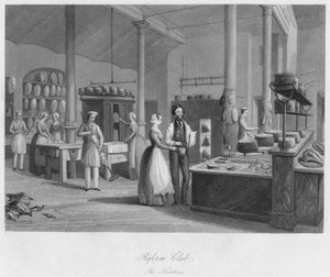 Reformklubb. Kjøkkenet, c1841