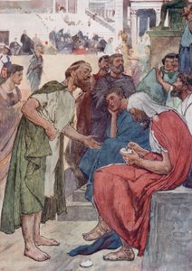 Aristides and the Citizen (farge litho) av William Rainey