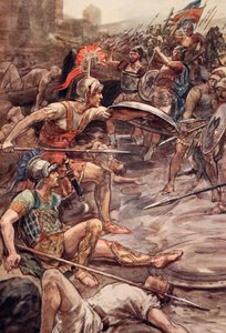 Epaminondas som forsvarer Pelopidas, illustrasjon fra 