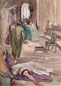 The Murder of Caesar (farge litho) av William Rainey