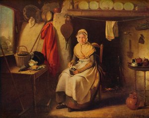 Hytteinteriør, i Lexden, Essex, 1802