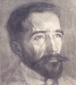 Portrett av Joseph Conrad (1857-1924) (litho) av William Rothenstein