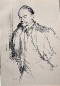 Portrait of Thomas Hardy (1840-1928) from the series 