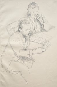 Ricketts og Shannon av William Rothenstein