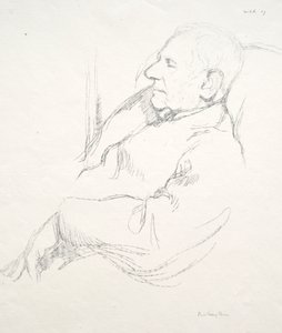 Sir Francis Seymour Haden sover, 1897. av William Rothenstein