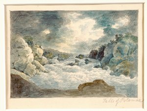 Falls of the Potomac, ca. 1800-10 (blyant og akvarell på papir)
