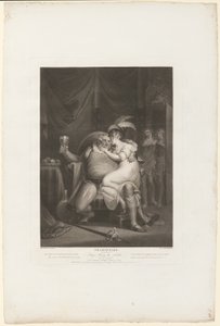 Prins Hal og Poins overrasker Falstaff med Doll Tearsheet av William Satchwell Leney
