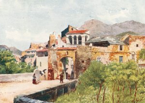 Inngang til Toirano (fargelitografi) av William Scott