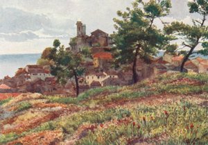 Gamlebyen, Cannes (fargelitografi)
