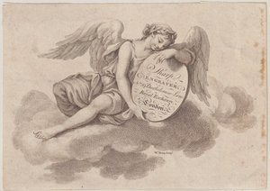 Byttekort for William Sharp, gravør, 1700-tallet. av William Sharp