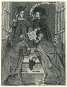 Presenterer en begjæring til den engelske utenriksministeren, ca. 1654