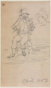 The Fiddling Beggar, 1853. av William Sidney Mount