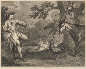 Uglen, svanen, hanen, edderkoppen, rumpa og bonden