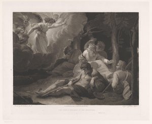 Verkondiging aan de herders Englene som vises for hyrdene (tittel på objekt)