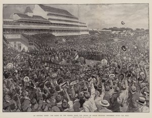 Et historisk derby, scenen på banen da prinsen av Wales mottok Persimmon etter løpet av William Small