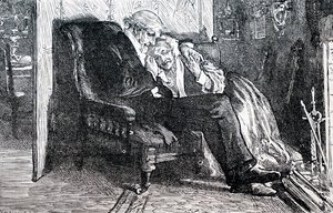 Et eldre ektepar. Av William Small (1843-1929), en engelsk illustratør. 1880 (gravering) av William Small