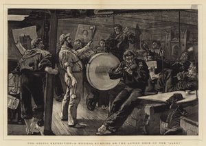 The Arctic Expedition, en musikalsk kveld på nedre dekk av Alert