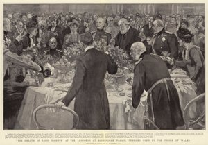 Lord Roberts helse ved lunsjen i Buckingham Palace, ledet av prinsen av Wales