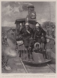 The Seventh Hussars på vei til Disturbed District i Rhodesia av William Small