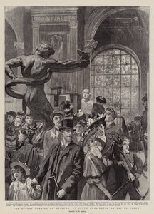 Søndagsåpningen av museer, i South Kensington på påskedag av William Small