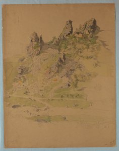Calenfells Castle, nær Kirn, Tyskland av William Stanley Haseltine