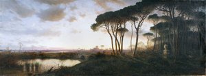 Slottet i Ostia sett fra furuskogen i Castel Fusano, 1881