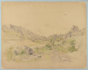 Studie av landskap av William Stanley Haseltine
