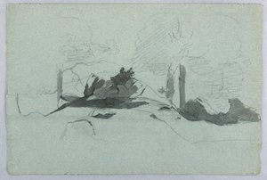 Studie av landskap av William Stanley Haseltine