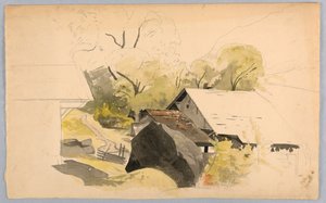 Studie av landskap, Sveits av William Stanley Haseltine